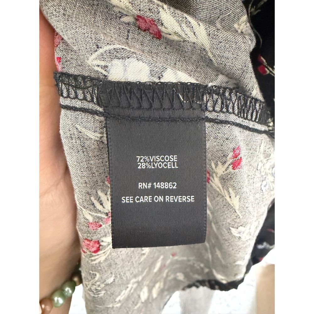 Torrid Black Floral Sleeveless Tiered Tank Mini Dress Plus Size 5 Pockets GUC - Picture 6 of 8